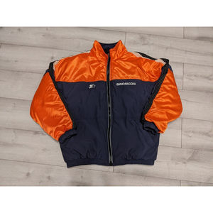 Starter Authentic Proline Denver Broncos Full Zip Jacket Men XL